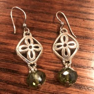 Brighton floral earrings Swarovski dangle crystal